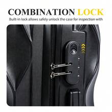 Carry On Luggage And 14" Mini Cosmetic Cases, Hard Shell ABS Suitcase With Double Spinner Wheels, Lightweight Expandable Rolling Suit Case With TSA Lock, 20 Inch Wave Black - Black - View 5