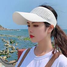 新款鱼鳞镂空帽顶遮阳帽，韩版针织棒球帽，户外运动遮阳帽 - 魚鱗帽 - 查看 5