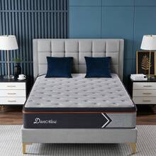 Matelas 90x200 - 28 cm, Mousse à Mémoire de Forme à Ressorts Ensachés Mixte Bleu Latex, 7 Zones de Confort, Durable, Couchage Indépendant - Blanc - Voir 5