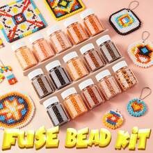 Manik-manik Fuse Sundymot 2,6mm, 2000 PCS+ Seri Warna Cokelat Maillard, Dikemas Secara Individual Dengan Botol Penyimpanan, Cocok Untuk Liontin DIY, Gantungan Kunci, Pembuatan Perhiasan, Kerajinan Tangan, Wisuda, Kembali ke Sekolah, Natal, Pesta, Hadiah Ulang Tahun, Set Isi Ulang Manik-manik Fuse 2,6mm Multi-Warna - Manik-manik puzzle 2,6mm - View 9
