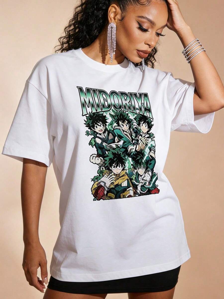 Camiseta de manga corta con cuello redondo suave y casual de verano para mujer, tops para salir, algodón, vintage, estilo callejero europeo y americano, casual deportivo, estilo unisex, estilo casual urbano, tops bonitos, Gen Z, curvy, ropa Y2K, camisetas divertidas, tops para damas, conjuntos de vacaciones para mujer, top lindo, camiseta gráfica, conjuntos de primavera, camisetas holgadas, ropa de calle retro, estilo de los 90, estilo de los 2000, subcultura, top negro, tops blancos, atuendo de fiesta de los 90. Negro - Blanco - Ver 1