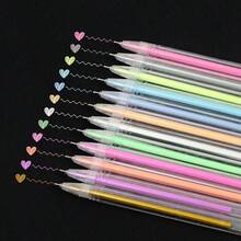 24支螢光標記筆 管狀筆 螢光螢光筆 螢光凝膠金屬色筆 繪圖筆 隨機混色 - 多色筆 - 查看 4