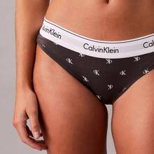 Calvin Klein Icon Cotton Modal Bikini QF8520 - Diamond Logo Heather / White - 查看 5