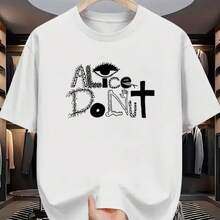 Printed T-Shirt For Men And Women - White - View 1