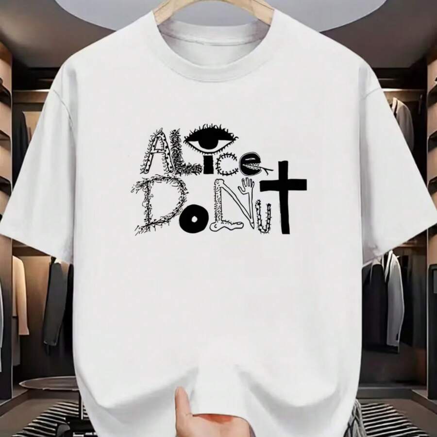 Printed T-Shirt For Men And Women - White - View 1