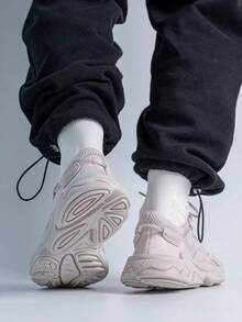 adidas originals Ozweego 網布料 運動舒適 防滑 低筒 生活休閒鞋 男女同款 珍珠煙灰 - 珍珠煙灰 - 查看 5