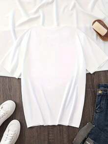 Camiseta cómoda para el día de la carrera - Para fanáticos de los deportes de motor a cuadros y los monster trucks - Regalo perfecto para padres y madres amantes de las carreras - Camiseta holgada y versátil de manga corta para mujer - Blanco - Ver 4