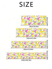 花卉印花/熱帶風/夏季風格印花桌旗 1件，(最佳/最新款)，適合四季使用，適用於派對裝飾、家具裝飾 - 彩色 - 查看 2