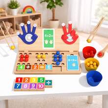 Preschool Finger Counting Number Blocks Math Game, Montessori Toys, Suitable For 3-5 Years Old Children; Educational Math Manipulative Learning Toys, Suitable For Girls And Boys, Children's Birthday-Christmas Gift - Mathematical Teaching Aids - View 4