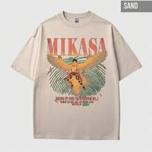 Camiseta vintage de Mikasa de | Regalos de Anime | Mercancía de Manga - Albaricoque - Ver 4