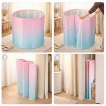 Adult Folding Bathtub Portable Insulated Design, Deep-Type Folding Tub - Powder Blue - View 3