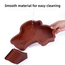 Bể nuôi rùa 35 x 28,5 x 4,3 cm, bể tắm rùa bằng nhựa ABS, bát nước cho rùa, bát nước cho bò sát, bồn tắm có thang, bồn tắm cho cua ẩn sĩ. - Bát nước - Xem 10