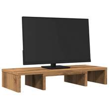 Soporte ajustable para monitor vidaXL en roble, 60 x 24 x 10,5 cm, tablero de partículas. - Multicolor - Ver 3