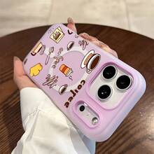 Funda para teléfono - Funda para teléfono adecuada para  17, 15, 15 Plus, 15 Pro, 16, 16 Plus, 16 Pro, 16e, 16 Pro, 17 Pro, 17 Air, 17 ProMax, 14. A prueba de golpes, doble capa, tipo gelatinoso, magnética, regalo de cumpleaños, resistente a arañazos, con diseño de café cálido.Adecuado para varios modelos de : 17, 16, 15, 14, 13, 12, 11, Plus, Air, Pro Max. - Color rosa brillante - Ver 10