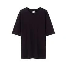 Women's Casual Printed T-Shirt, Short Sleeves, Round Neck, Spring/Summer Urban Fashion Unisex T-Shirt. UVSU - 純黑色 - 查看 12