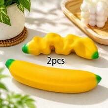 1/2pcs Bannana Squishy Toy, 2026 New Giant Banana Squishy, Banana Squishys Jumbo, Soft Jumbo Squishys Bananas Toys For Stress Relief And Enhancement For Work School, Soft PU Foam - Đồ chơi tiệc tùng - Xem 10