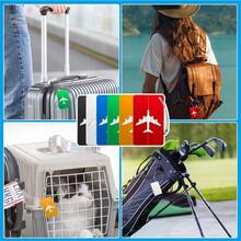 6/8pcs Aluminum Alloy Luggage Tags Set High Quality Design With Secure Steel Loop Sturdy & Stylish Perfect For Easy IdentificationNeeds - Multicolor - View 6