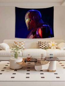 1pc M-Arvel I-Ron Man Tapestry, Cinematic Neon Portrait Style Wall Decor, Deep Blue And Red Superhero Art Hanging, Perfect For Bedroom, Living Room, Dorm, Apartment, Studio, Party Backdrop, Comic, Superhero Themed Room Decor, Great For Adding A Moody, Dramatic Flair To Game Rooms, Home Theaters And Personal Spaces - Nhiều màu sắc - Xem 10