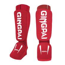 GINGPAI Muay Thai Leg Guards With Foot Protection, Suitable For Teenagers And Adults, Kickboxing, MMA, Karate Leg Sleeves, Non-Slip Knitted Leg Pads For Men And Women - Multicolor - View 26