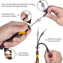 Bộ tua vít chính xác 135 trong 1, bộ dụng cụ sửa chữa DIY phù hợp để sửa chữa điện thoại thông minh, máy tính xách tay, máy tính để bàn, đồng hồ, kính mắt và các thiết bị điện tử khác. - A - Xem 7
