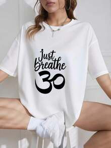 Women'S Casual Crew Neck Sweatshirt With Just Brea_2-3Pure-Cotton - Blanco 3 - Ver 11