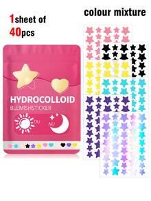 1440pcs Pink, Black, White, Blue, Purple, Green, Star E-Star Facial Stickers, A Must-Have For Taking Photos, Facial Painting, Suitable For Various Parties, Gatherings, And Fun Activities. 720/480/240/40pcs - Multicolor - View 9