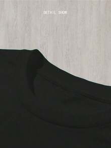 Camiseta con Estampado Gráfico para Mujer - I&Apos; Camiseta Casual de Manga Corta con Cuello Redondo y Diseño de Figura de Palitos y Ondas, para Primavera y Verano, Camiseta Blanca Lavable, Camisetas para Mujer, Camiseta con Diseño Divertido, Camiseta de Ajuste Cómodo - Camiseta Unisex de Algodón Suelto de Manga Corta y Cuello Redondo, Estilo Urbano Vintage - Negro - Ver 5