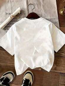 2026 Camiseta casual de manga corta estilo hip-hop para mujer con estampado de dientes dorados, top casual de manga corta y cuello redondo, para verano y primavera, ropa de mujer, camiseta de marca de moda retro de algodón estampado en cera de alta calidad, camiseta de mujer, imprescindible para la playa, camiseta de verano para mujer, regalo de vacaciones, regalo perfecto, Pascua, camisetas gráficas, 100% algodón, camisetas gráficas para mujer, ropa de verano, tops casuales, ropa de primavera para mujer, tops de verano, ropa de verano para mujer, transpirable y cómoda. - Blanco - Ver 3