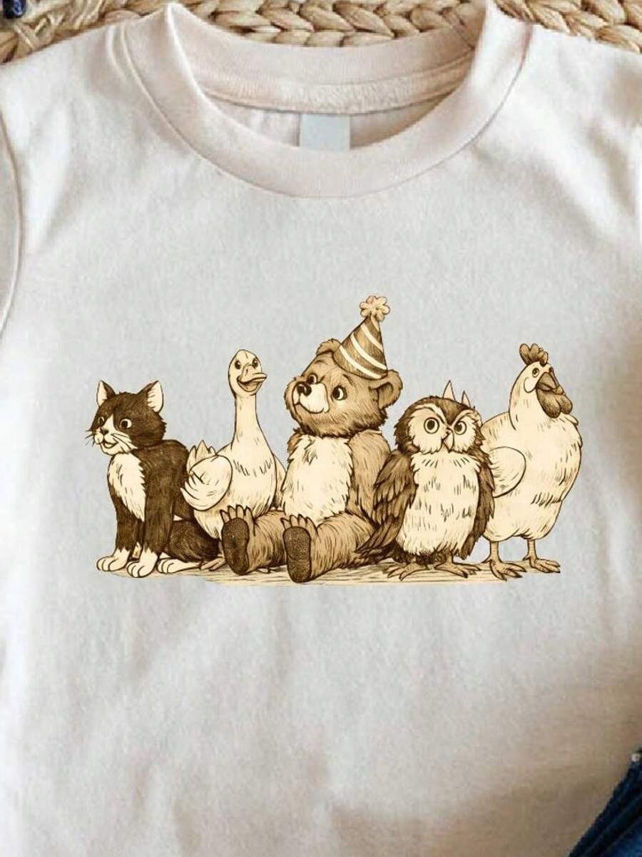 playeras de hombre camisas para hombre playera de hombre camisas de hombre ropa de hombreLittle Bear Kids Shirt, ®  Animal Friends T-Shirt, Little Bear Youth Graphic Top, 90s Cartoon Little Bear Toddler Top camisa de hombre playeras playeras para hombre sudadera para hombre conjuntos de hombre y2k - Blanco - Ver 1