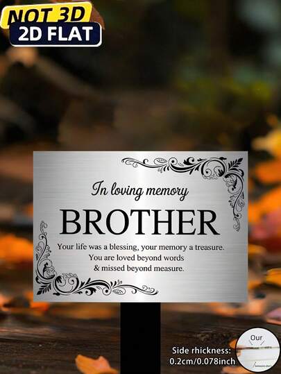 2D Flat Acrylic Garden Marker | Color Customized Memorial Decor With Gentle Quotes, Suitable For Outdoor Garden, Yard, Cemetery. Outdoor Decor, Memorial Gift. Suitable For Outdoor Yard Decor, Decorative Art Style Home Decor, Planter Ornament, Garden Decor, Floral Supplies, Outdoor Decor, Fence Garden Decor, Flower Stand, Garden Wood Stake Decor, Summer Hanging Decor, Home, Holiday Accessories, Home Beautiful Decor