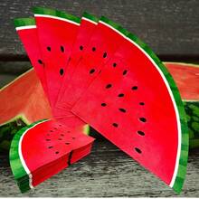 20pcs/40pcs/100pcs Watermelon-Themed Napkins: Featuring A Sweet Red And Green Watermelon Slice Pattern, These Disposable Paper Napkins, Perfect For Summer Fruit-Themed Birthday Parties And Summer Wedding Decorations. - View 6