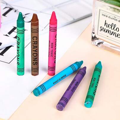1/5/10/20/60 Box Set Of 6-Color Large Capacity Wax Crayons - Boxed, Suitable For Classroom Rewards, Student Art Supplies, Party Favors, Also Suitable For Classroom, Family Birthdays, School Teacher Party Gifts (Universal Size)