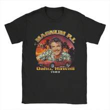 Camiseta de mujer "Hawaii Detective", camiseta creativa de algodón puro, camiseta de manga corta, cuello redondo, estampado. - Negro - Ver 2