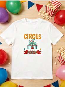 NewSummerCasualCamiseta ligera de estilo retro y divertido de circo con estampado de personal de circo, cuello redondo para mujer, primavera/verano, regalo informal para compras o vacaciones, ideal para reuniones de amigos, 100% algodón. Camisas de mujer - Camiseta unisex de algodón holgada de manga corta y cuello redondo estilo vintage urbano - Blanco - Ver 6