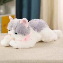 Peluche de Gato Suave para Decoración del Hogar, Almohada de Gato de Simulación para Dormir - 40 cm-D - Ver 2