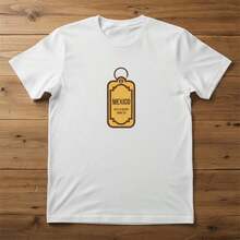 Curvy Clothing On  And Vintage Mexico Hotel Keychain Graphic Tee - Retro Travel Souvenir Style Women's T-Shirts Y2K - 白色 - 查看 7