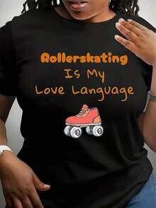 Camiseta "El Patinaje sobre Ruedas Es Mi Lenguaje de Amor", Camiseta de Patinaje sobre Ruedas, Patines, Patinaje sobre Ruedas, Camiseta de Patinaje sobre Ruedas, Camiseta de Patines - Negro - Ver 6