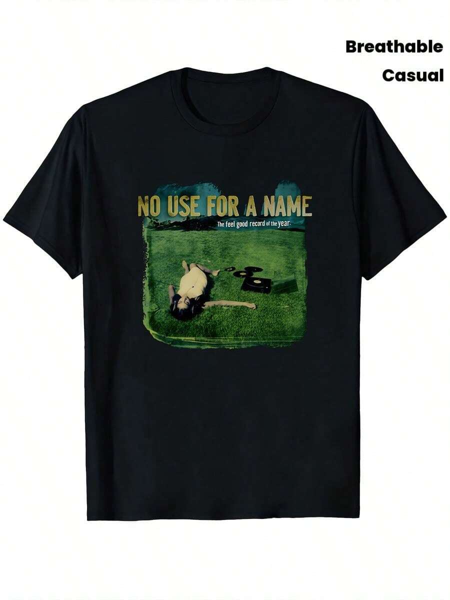 Camiseta clásica NO USE for A NAME Fastri Music banda de punk rock TE5271, ropa de dise?ador, gráfico suave, casual, ligeramente elegante, transpirable, elástica, cómoda, top unisex de estilo urbano p - Negro - Ver 1
