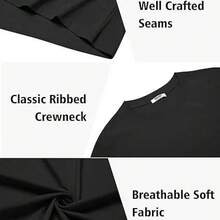 Camiseta de Algodón Estampada para Hombre - Manga Corta Casual con Cuello Redondo, Tejido de Punto Transpirable, Corte Clásico, Perfecta para Actividades al Aire Libre, Camisetas con Buen Estampado Personalizadas para el Día - Negro - Ver 4