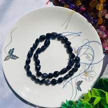 1件(30-40顆)天然寶石滾石水晶手鍊 透明石英不對稱彈力珠塊石英手鍊手鐲水晶手環 DIY用 - 彩色 - 查看 35