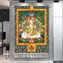 黄財神風タンカ背景布 仏像布製壁掛け装飾画 壁布 玄関通路用掛け布 - 語縦型バージョン - S443 - チェックする 33