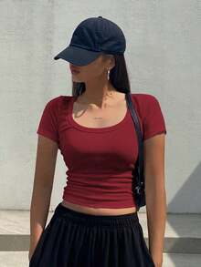 Camiseta Corta De Manga Corta - Rojo - Ver 4