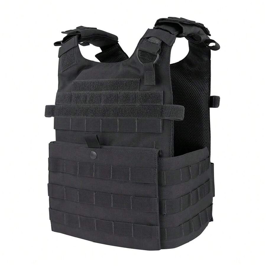 CHALECO DE CAZA PORTA PLACA GUNNER MARCA CONDOR - Negro - Ver 1