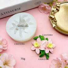 一套雏菊、鸡蛋花、水仙花、牵牛花硅胶蜡烛模具 - 白色 - 查看 4