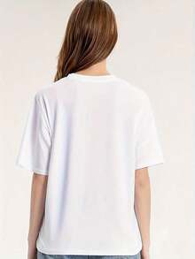 Camiseta De Manga Corta Con Cuello Redondo Y Estampado De Letras "Familia En Vacaciones 2026 Creando Recuerdos JUNTOS", Camiseta TemáTica De Vacaciones Familiares 2026 Para Mujer, Manga Corta Casual Decorada Con Eslogan De Chanclas Y Sol, Top Colorido, CáLido Y Animado Para Un Atuendo De Vacaciones Familiares. - Blanco - Ver 2