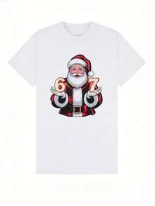 Camiseta de manga corta con cuello redondo suave y casual de verano para mujer, Feliz Navidad, 67, Ropa casual navideña, Ropa de fiesta, Tops navideños para mujer, Tops para salir, Vintage, Generación Z, Tops, Curvas, Ropa Y2K, Algodón, Italia, Grecia, Tops de mujer, Tops bonitos, Camisetas gráficas, Conjuntos de primavera, Estilo callejero americano, Casual deportivo, Estilo unisex, Estilo casual urbano, Casual, Jersey, Camisetas holgadas, Ropa urbana retro, Estilo de los 90, Estilo de los 2000, Subcultura, Estilo europeo, Tops negros, Tops blancos, Conjuntos de fiesta de los 90. Blanco - Blanco - Ver 5