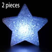 1 pieza/2pcs Luces de estrella pequeña de mano, accesorios de actuación en escenario, accesorios decorativos de estrella de cinco puntas brillante de mano, adecuados para actuaciones de danza, actuaciones de coro, conciertos, fiestas, cumpleaños y actuaciones festivas - Multicolor - Ver 27