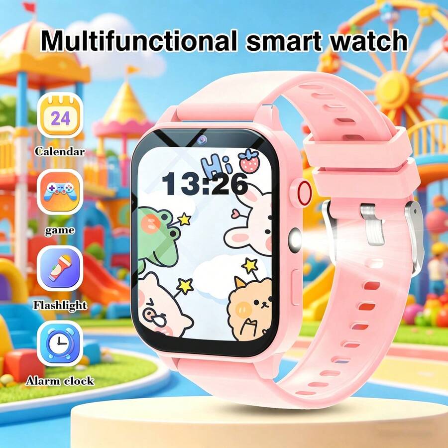 18-In-1 Children's Smart Watch With Camera, Photo Album, Games, Calculator, Calendar, LED Light - The Perfect Holiday Gift For Kids!