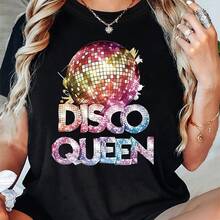 Camiseta para Mujer con Estampado de Diente y Pasta Dental, Manga Corta - Negro - Ver 1