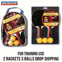 Set de raquettes de tennis de table professionnelles - Produits d'origine pour l'entraînement et la production, grandes raquettes de tennis de table très flexibles - 2105-A - Voir 2